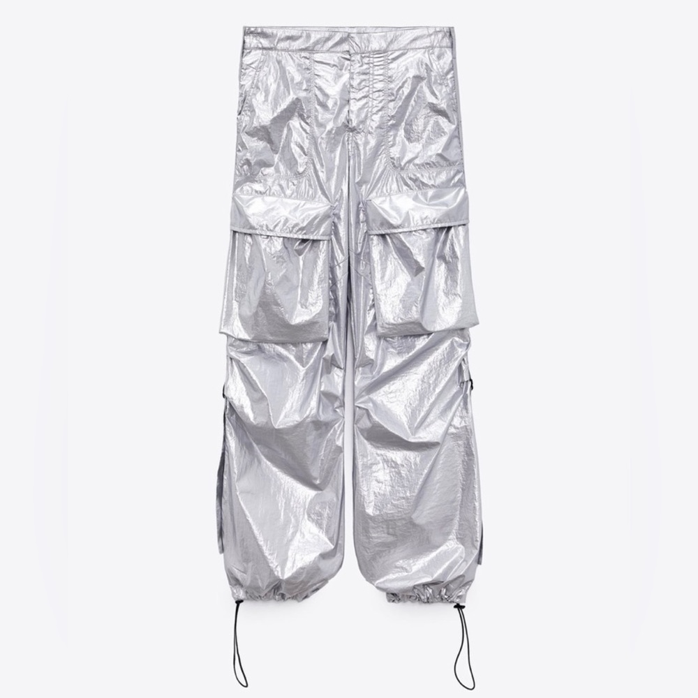 Zara Shiny Cargo Pant